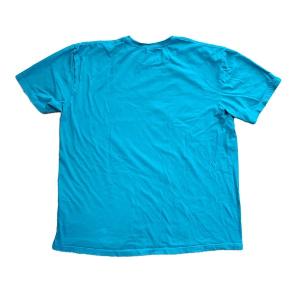 Hooters x Miami Dolphins Adult XL T-Shirt Blue Green Graphic Football Fins Up! - Picture 2 of 6